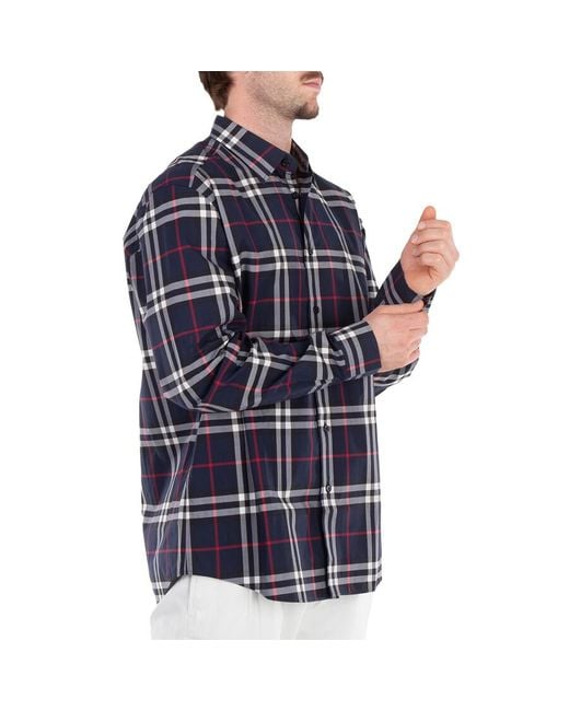 Burberry Multicolor Check Cotton Poplin Shirt for men