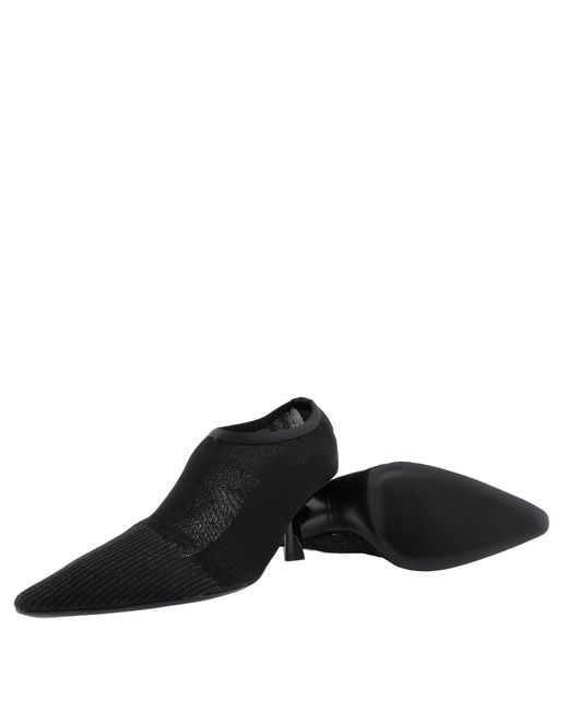 Ferragamo Black Agata 70 Mesh Pointed-Toe Boots