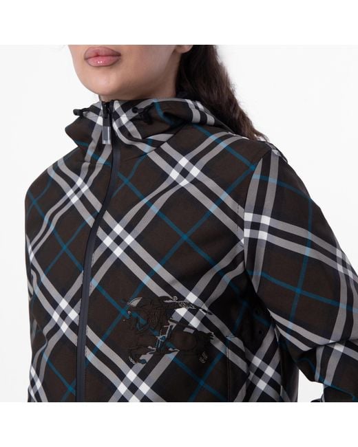 Burberry Black Reversible Cropped Check Jacket for men
