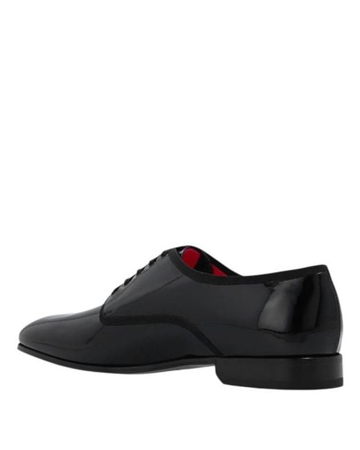 Ferragamo Black Ferragamo Magic Charlotte Patent Derby Shoes for men