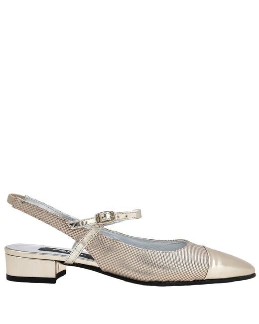 CAREL PARIS White Oceano Ballet Slingback Sandals, Brand Size 39 Us