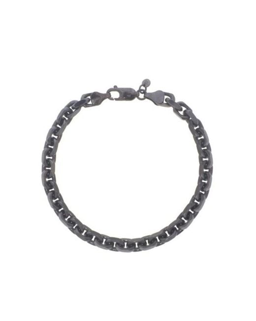 Tresorra Metallic Sterling Oval Link Chain Bracelet