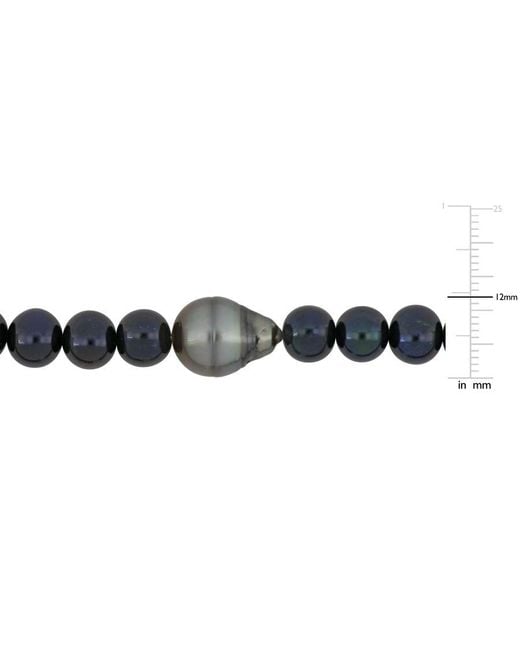 Amour Brown 8.5-9Mm Cultured Freshwater Pearl 11.5-12Mm Tahitian Baroque Pearl Necklace Sterling Clasp for men