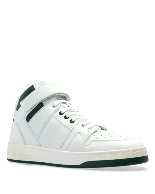 Saint Laurent White Lax High-Top Sneakers, Brand Size 45 Us for men