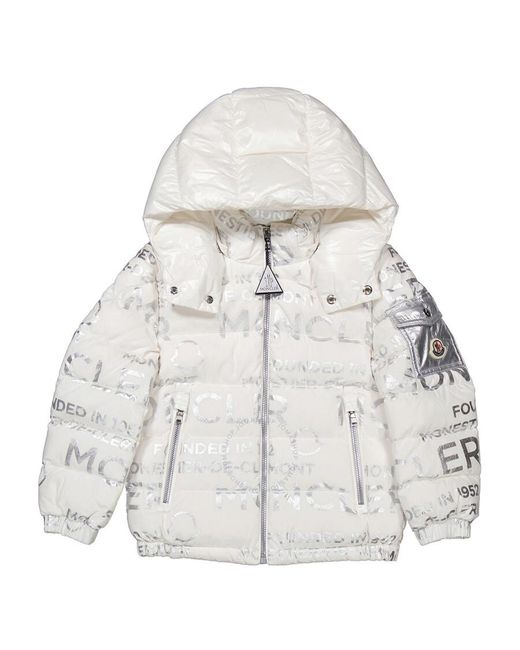Moncler Gray Boys Orans Logo Quilted Puffer Jacket for men