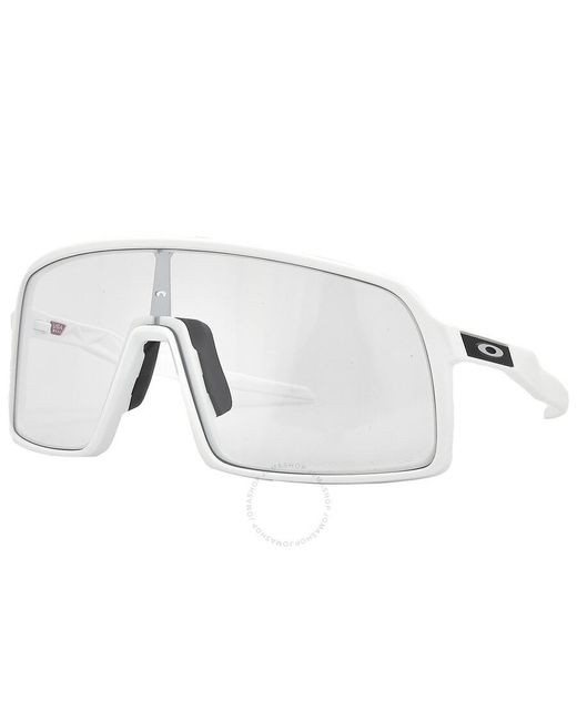 Oakley White Sutro Clear Photochromic Rectangular Sunglasses Oo9406 940699 37 for men