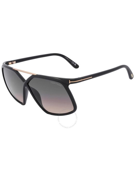 Tom Ford Gray Meryl Smoke Gradient Butterfly Sunglasses Ft1038 01b 64 for men