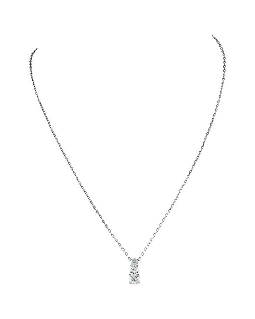 Swarovski Metallic Attract Trilogy Ladies Rhodium Plated Necklace