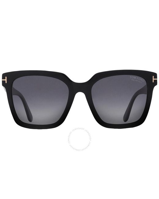 Tom Ford Black Selby Polarized Smoke Square Sunglasses Ft0952 01d 55