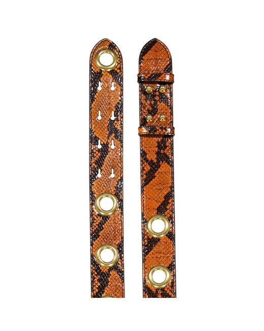 Burberry Orange Burnt Amber Croco-embsed Leather Bag Strap for men