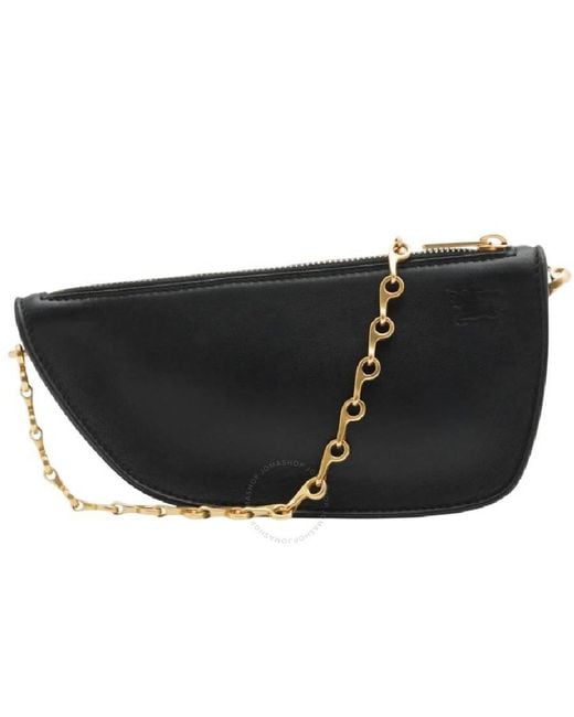Burberry Black Micro Shield Sling Mini Bag