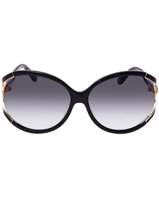 Ferragamo Brown Ferragamo Grey Gradient Round Sunglasses Sf600s 001