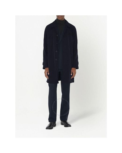 Burberry Blue Camden Single-Breasted Logo Patch Coat, Brand Size 50 Us for men