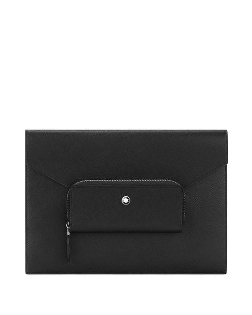 Montblanc Black Sartorial Envelope Leather Pouch