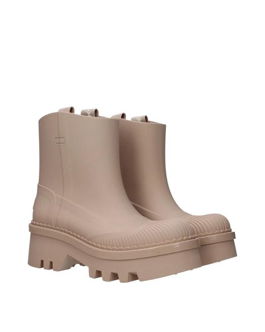 Chloé Brown Raina Waterproof Rain Boots, Brand Size 40 (Us