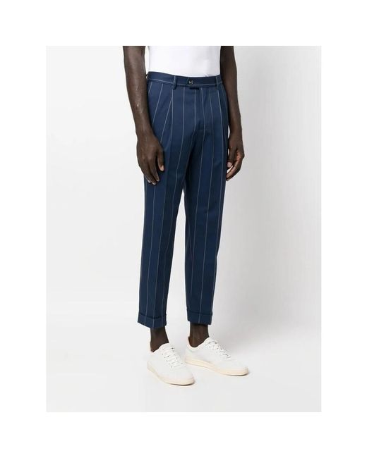 Brunello Cucinelli Blue Pinstripe Tailored Trousers, Brand Size 54 (Us for men