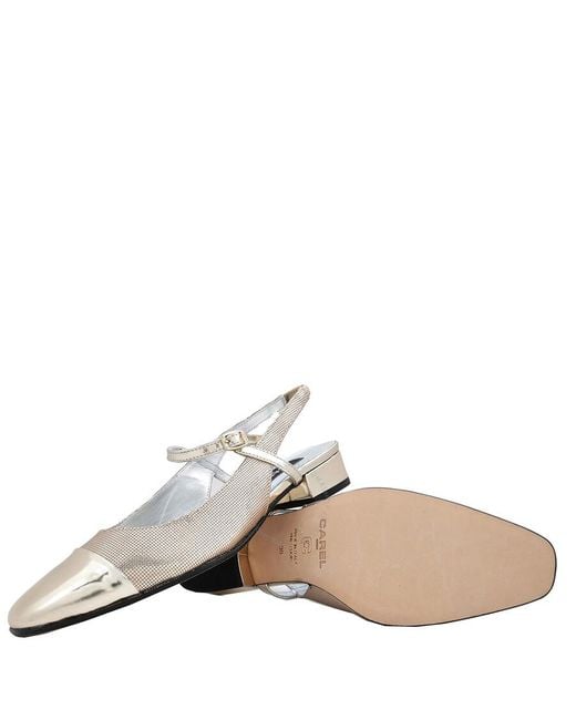 CAREL PARIS White Oceano Ballet Slingback Sandals, Brand Size 39 Us