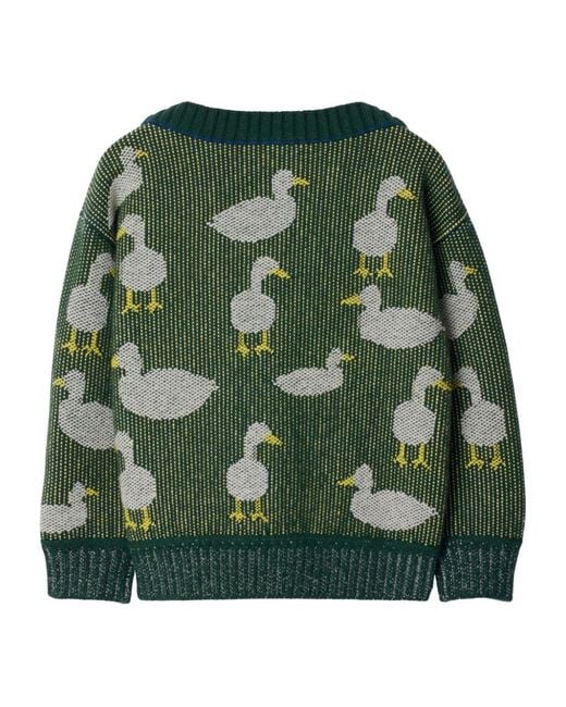 Burberry Green Toddler Patrick Duck Jacquard Sweater