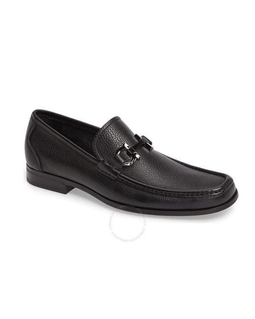 Ferragamo Black Salvatore Gancini Moccasin for men