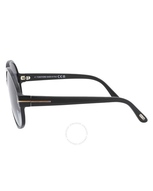 Tom Ford Gray Claude Smoke Dark Grey Gradient Oversized Sunglasses Ft0991 01b 61