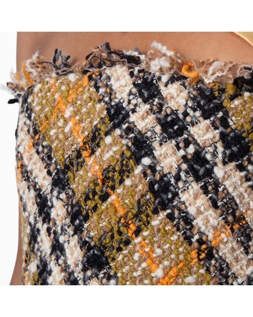Burberry Brown Check Wool Blend Sleeveless Dress, Brand Size 10 Us