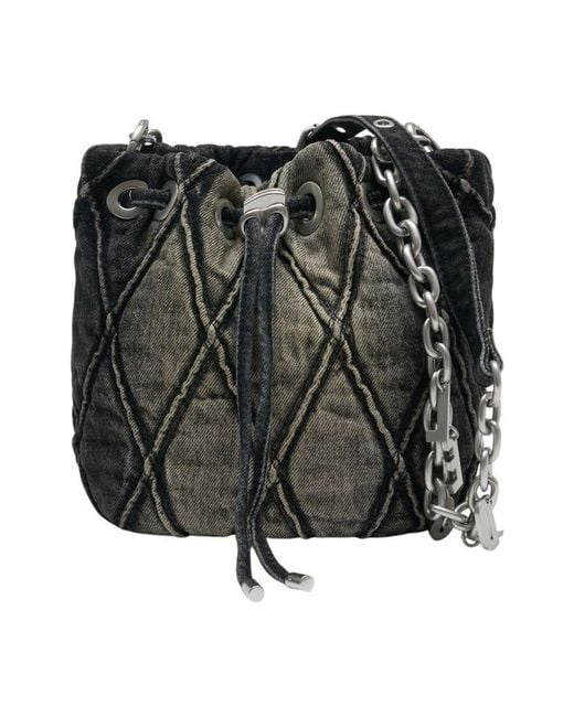 DIESEL Black Charm-D Bucket S Bag