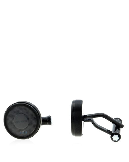 Montblanc Black Nicolas Rieussec Stainless Steel Cufflinks for men