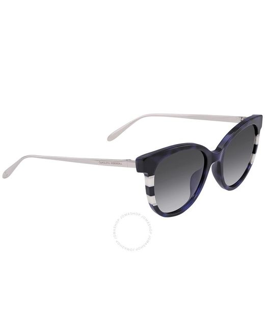 Carolina Herrera Blue Smoke Gradient Cat Eye Sunglasses Shn623m 0l93 53