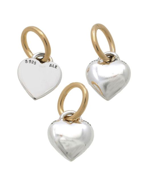 Pandora Metallic Sterling Two-Tone Splittable Friendship Triple Dangle Charm