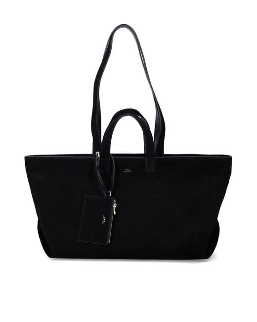 A.P.C. Black Le Drummer Suede Bag