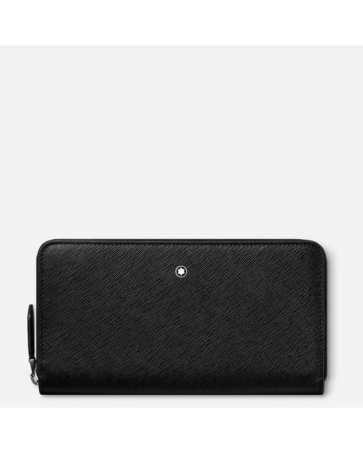 Montblanc Black Sartorial 12Cc Zip Around Wallet for men