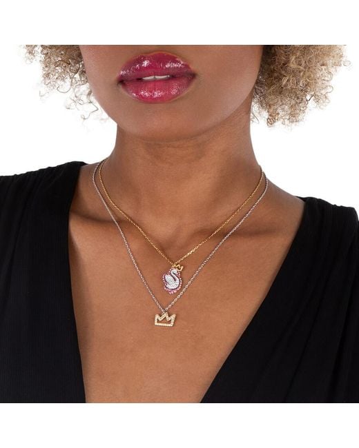 Swarovski Metallic Gema Mixed Plating Multicoloured Pendant Necklace