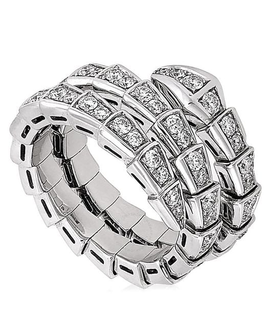 BVLGARI Metallic Serpenti Viper Two-Coil Ring