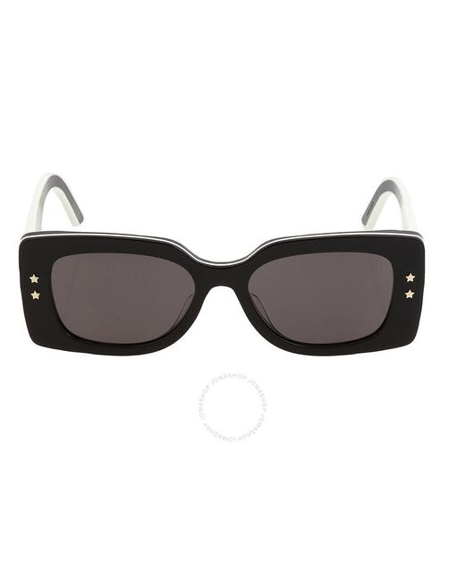 Dior Brown Dark Grey Rectangular Sunglasses Pacific S1u 01a 53