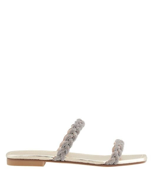 Stuart Weitzman White Ladies Addison Slide Sandal, Brand Size 36 Us