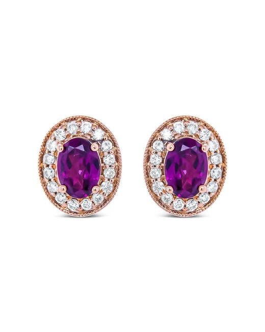 Haus of Brilliance Purple 14k Re Gold 7x5mm Cushion Cut Garnet
