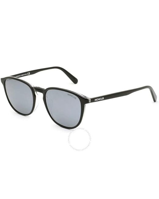 Moncler Black Polarized Grey Square Sunglasses Ml0190-f 03d 54