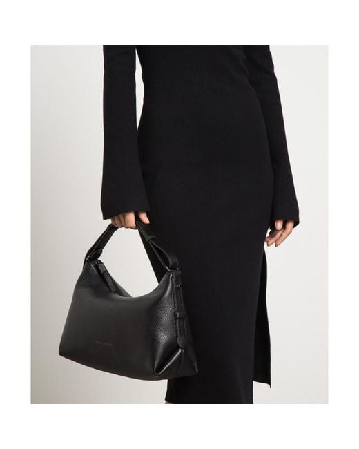 Brunello Cucinelli Black Leather Shoulder Bag