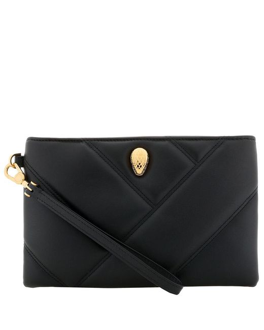 BVLGARI Black Serpenti Cabochon Clutch