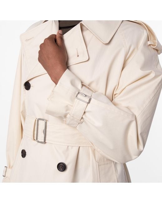 Burberry Natural Belted Cotton-Gabardine Trench Coat, Brand Size 10 Us