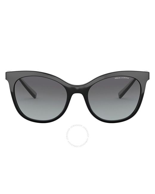 Armani Exchange Gray Gradient Cat Eye Sunglasses Ax4094s 81588g 54