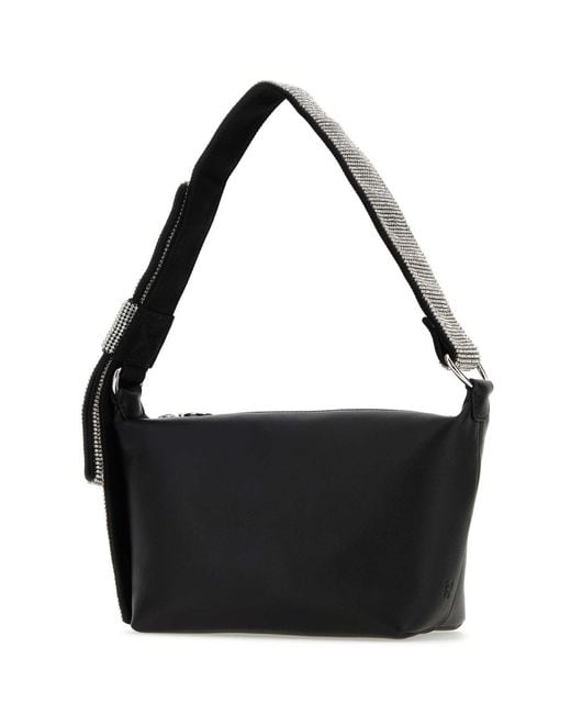 Kara Black Nappa Leather Shoulder Bag Borse A Mano