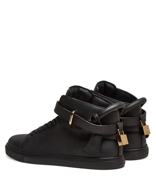 Buscemi Black High-top 100 Mm Leather Sneakers for men