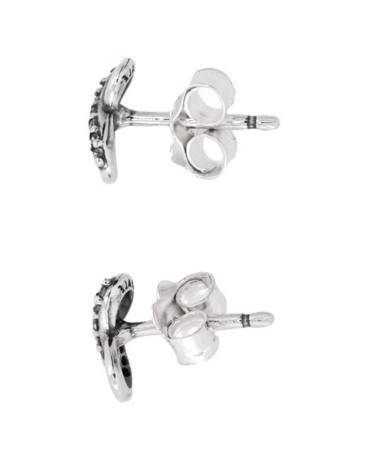 Pandora Metallic Sparkling Infinity Sterling Stud Earrings for men