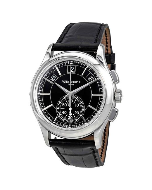 Patek Philippe Complications Black Dial Annual Calendar Platinum