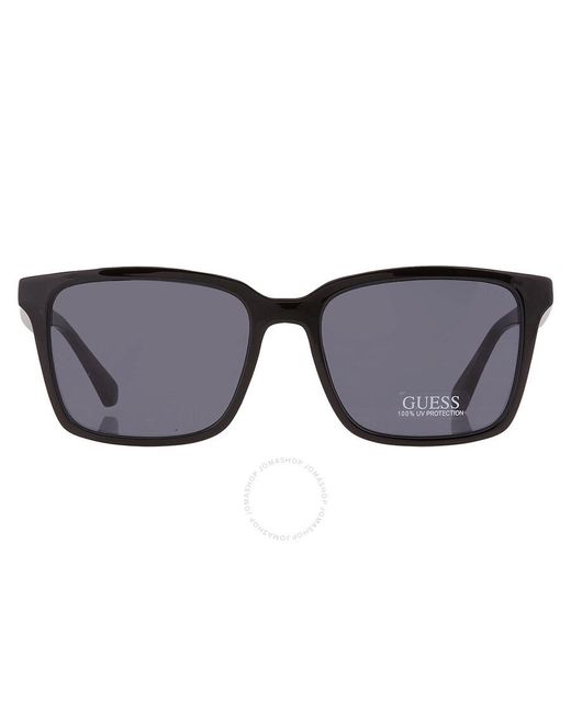 Guess Factory Black Smoke Pilot Sunglasses Gf5097 01a 56 for men