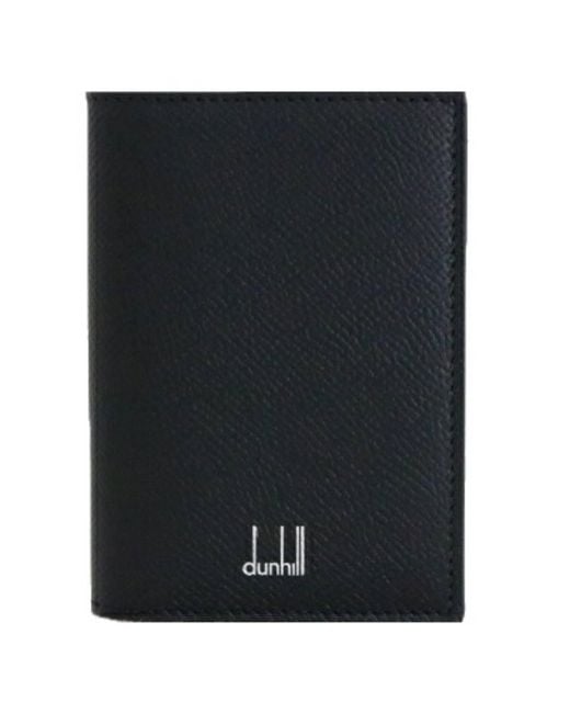 Dunhill Black Cadogan Leather Business Card Case for men