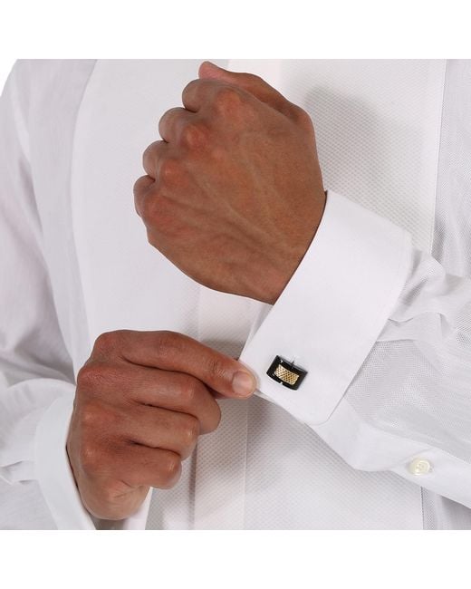 Picasso and Co Black Stainless Steel Cufflinks for men