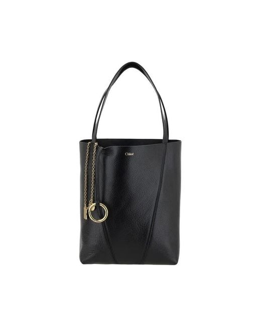 Chloé Black Chlo Spin Shoulder Bag