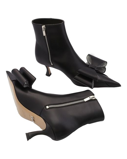 Mach & Mach Blue Le Cadeau Leather Boots, Brand Size 37 Us